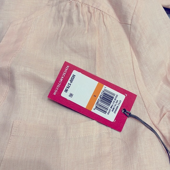 Vince Camuto linen top , size S , baby pink , new with tags 🏷️ - Picture 6 of 6